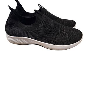 Tommy Bahama Memory Foam Slip On Sneakers, Black/Gray- Women’s Size 9